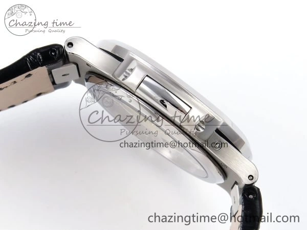 Nautilus 5712 SS PPF 1:1 Best Edition Blue Dial on Black Leather Strap A240 Super Clone V2