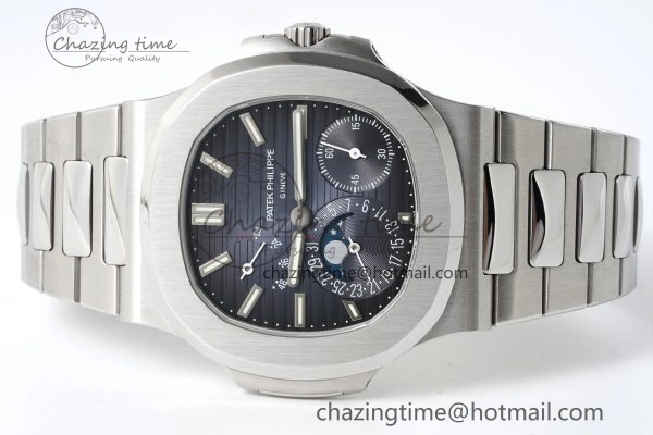 Nautilus 5712 SS PPF 1:1 Best Edition Blue Dial on SS Bracelet A240 Super Clone V2