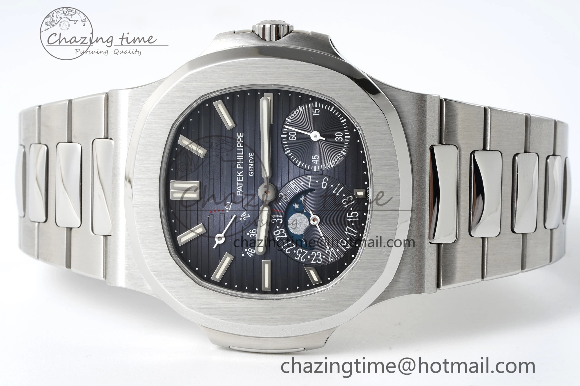 Nautilus 5712 SS PPF 1:1 Best Edition Blue Dial on SS Bracelet A240 Super Clone V2