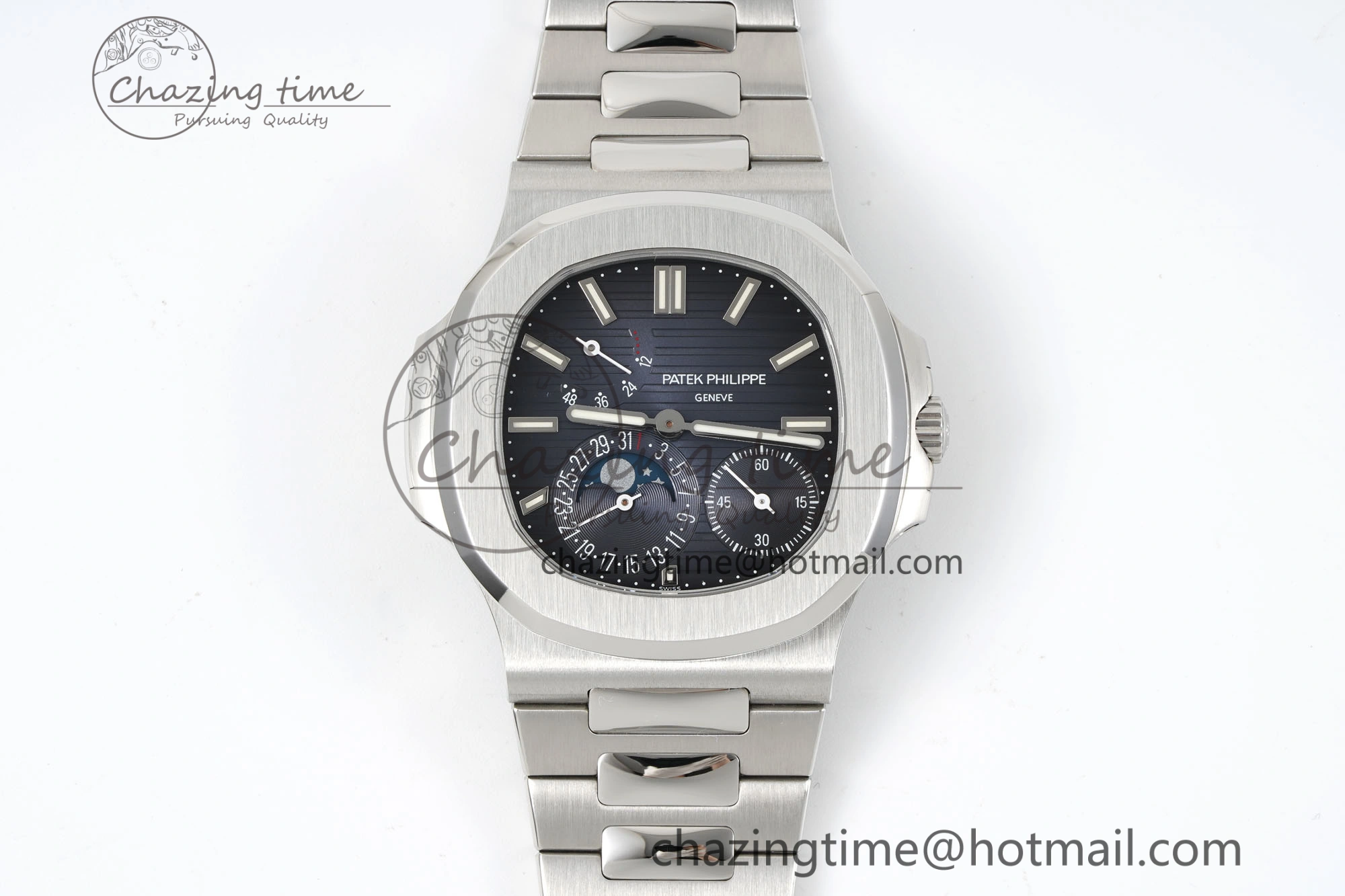 Nautilus 5712 SS PPF 1:1 Best Edition Blue Dial on SS Bracelet A240 Super Clone V2