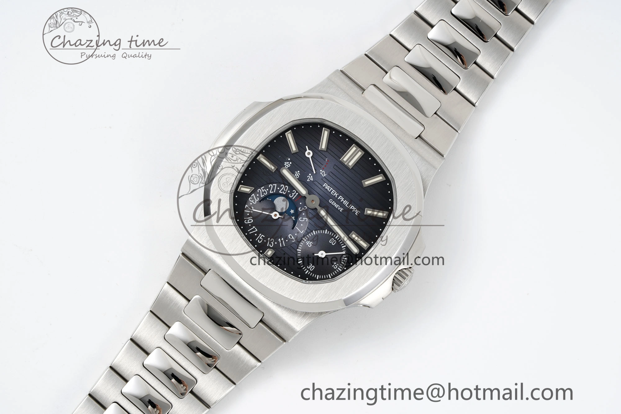 Nautilus 5712 SS PPF 1:1 Best Edition Blue Dial on SS Bracelet A240 Super Clone V2