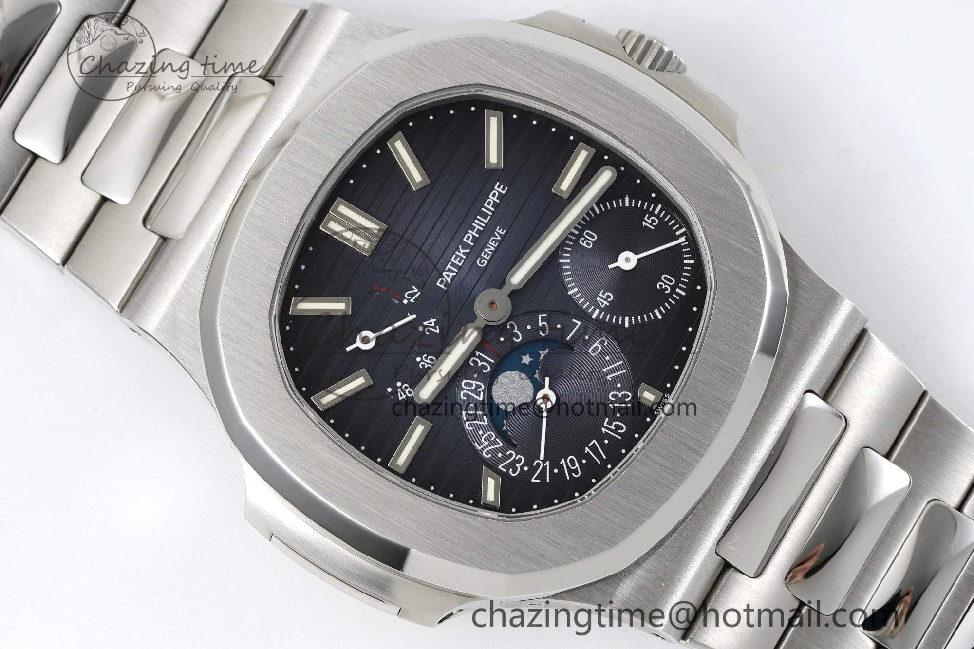 Nautilus 5712 SS PPF 1:1 Best Edition Blue Dial on SS Bracelet A240 Super Clone V2