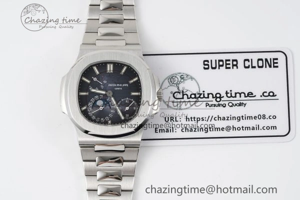 Nautilus 5712 SS PPF 1:1 Best Edition Blue Dial on SS Bracelet A240 Super Clone V2