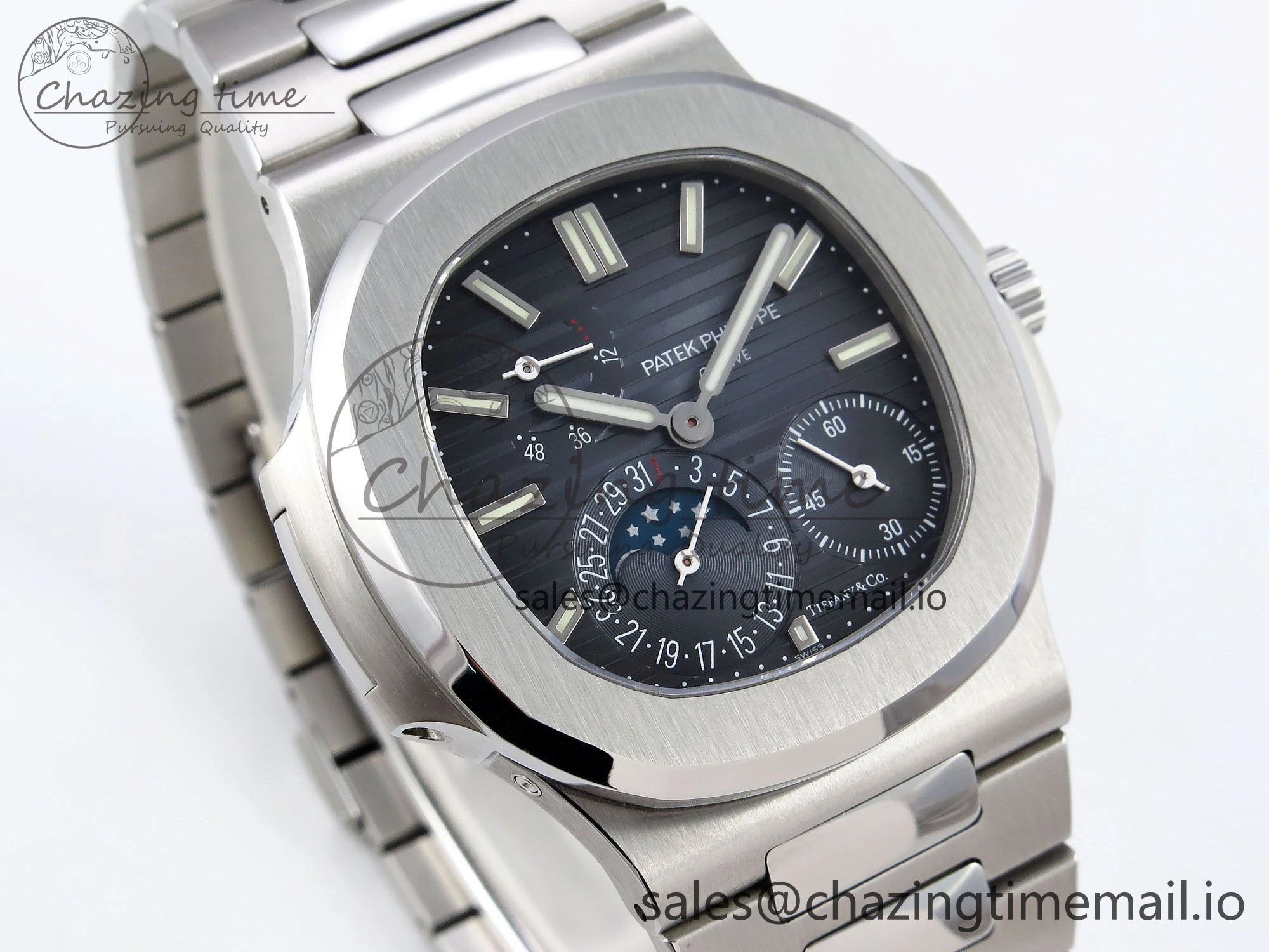Nautilus 5712 Tiffany PPF 1:1 Best Edition Blue Dial on SS Bracelet A240 Super Clone V2