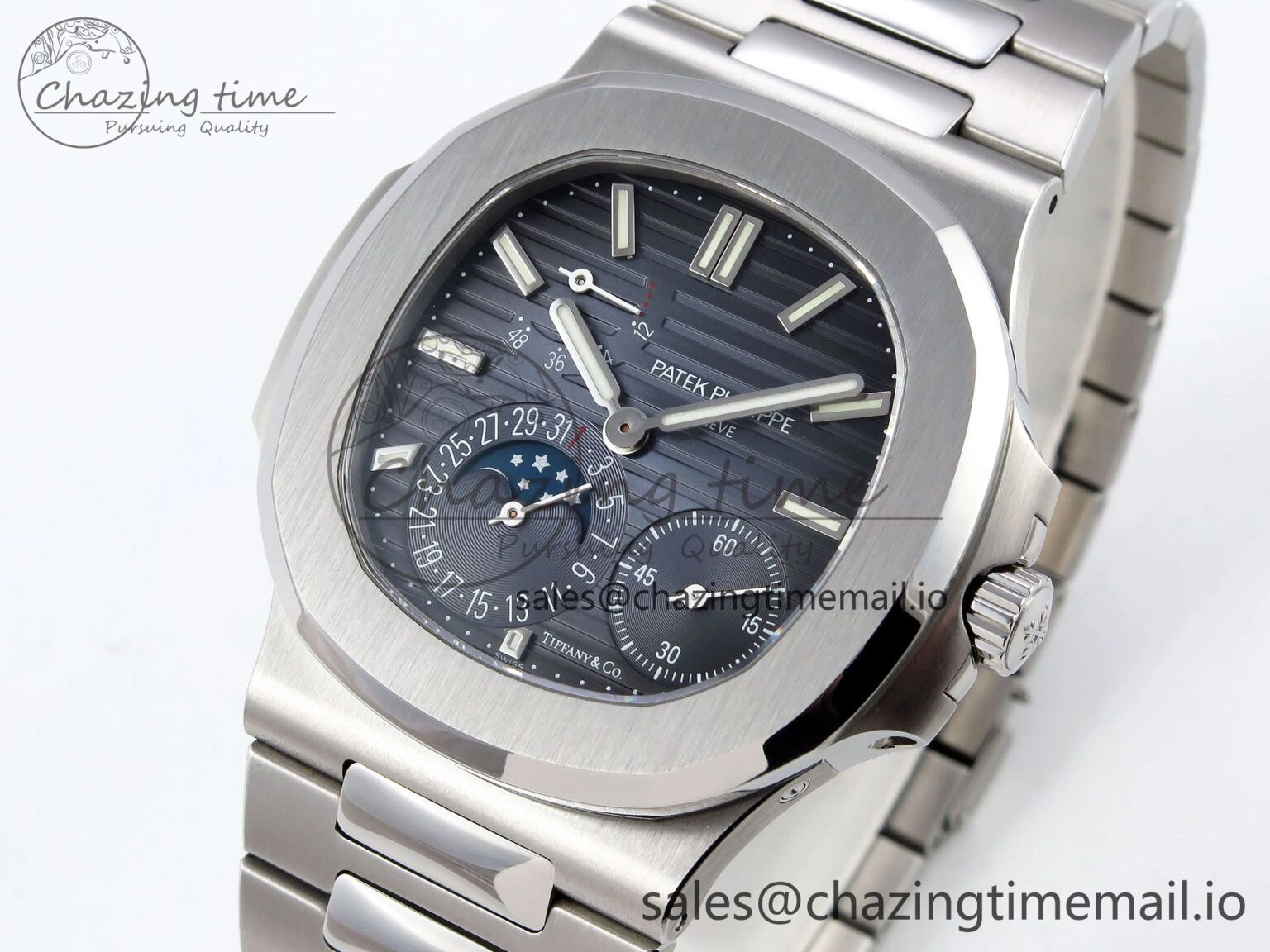 Nautilus 5712 Tiffany PPF 1:1 Best Edition Blue Dial on SS Bracelet A240 Super Clone V2
