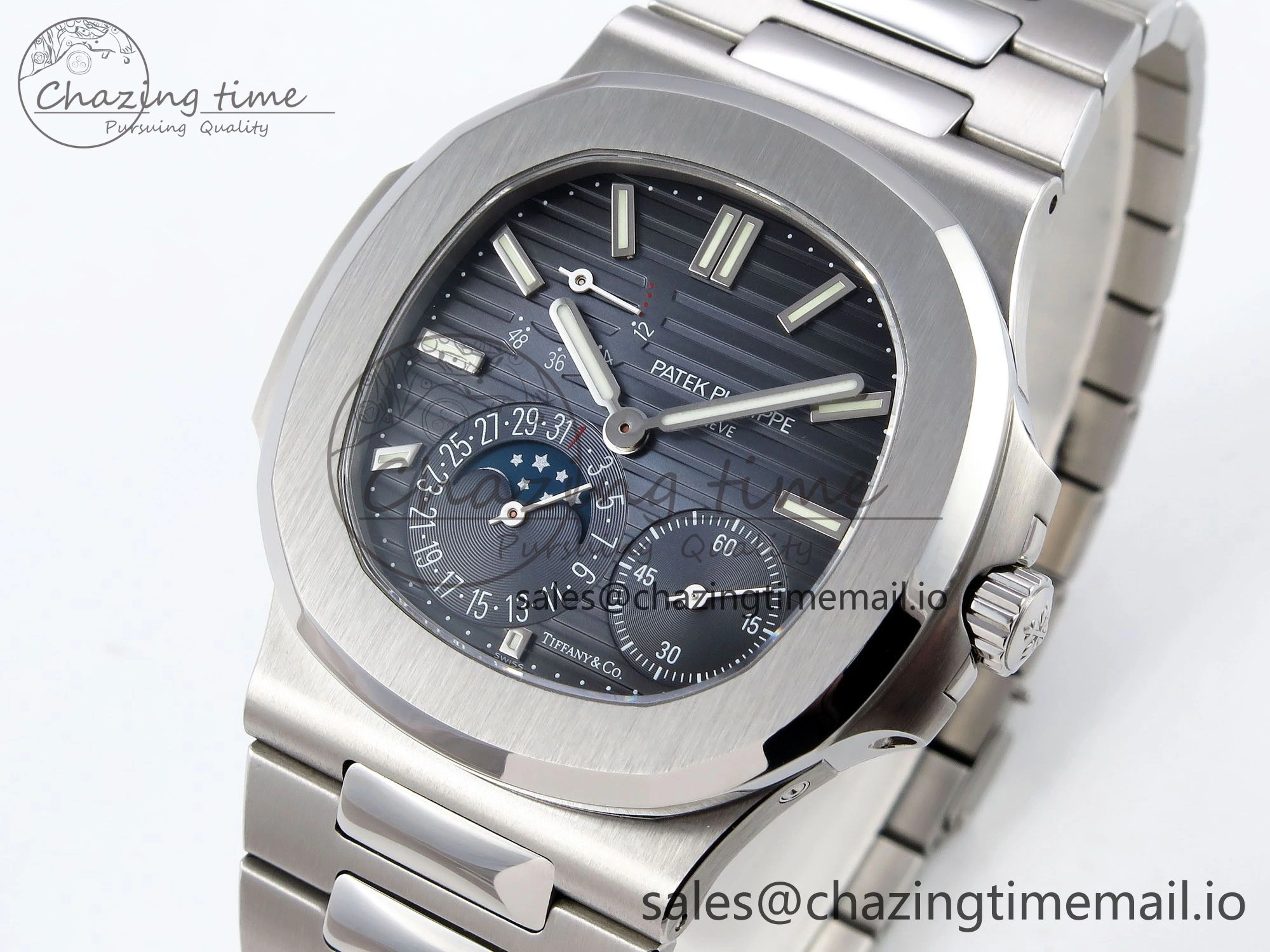 Nautilus 5712 Tiffany PPF 1:1 Best Edition Blue Dial on SS Bracelet A240 Super Clone V2