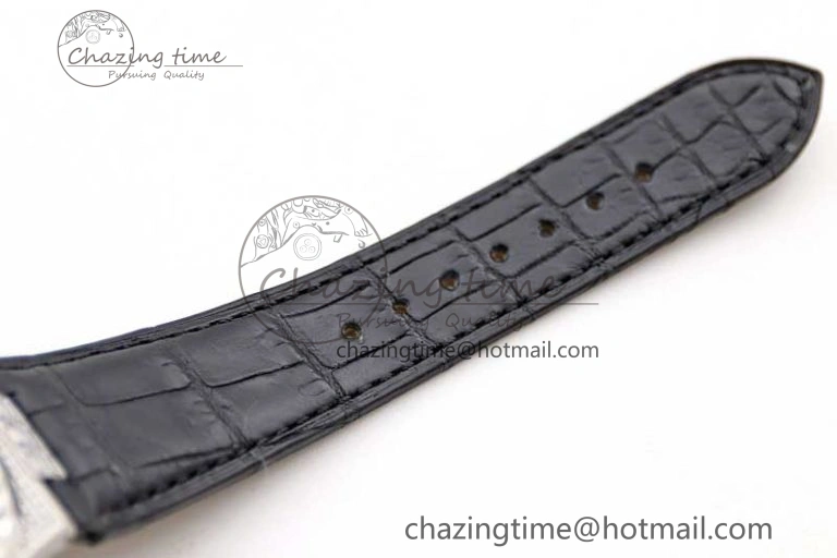 Nautilus 5719 GSF 1:1 Best Edition Full Diamonds Dial and Black Leather Strap 324CS