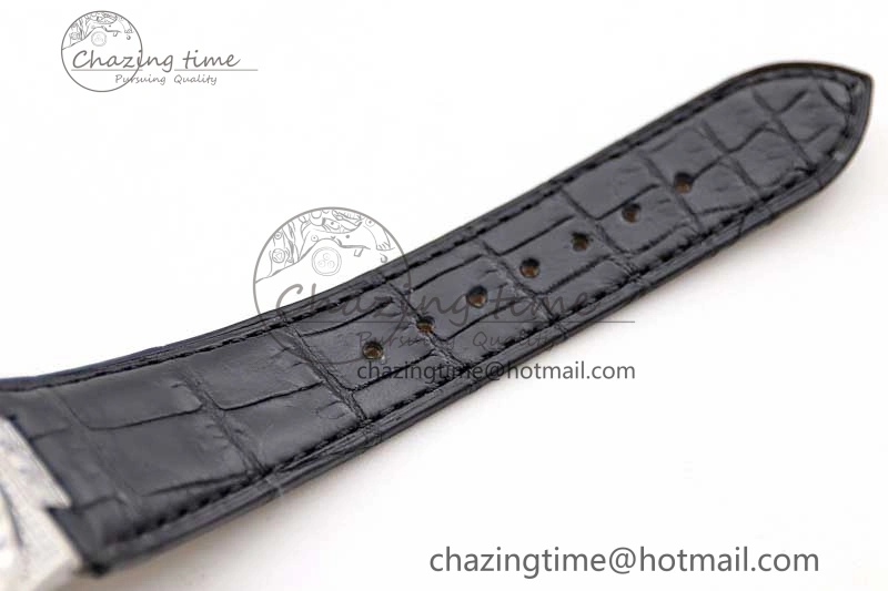 Nautilus 5719 GSF 1:1 Best Edition Full Diamonds Dial and Black Leather Strap 324CS