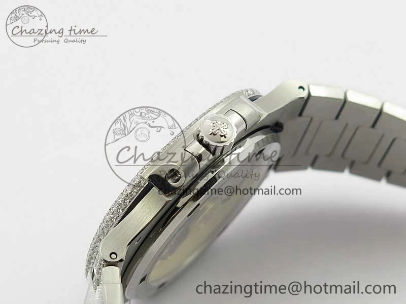 Nautilus 5719 1G PPF 1:1 Best Edition Full Diamonds Dial and Bracelet 324CS (Free box)