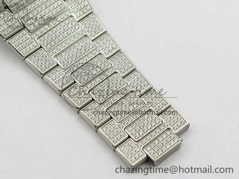Nautilus 5719 1G PPF 1:1 Best Edition Full Diamonds Dial and Bracelet 324CS (Free box)
