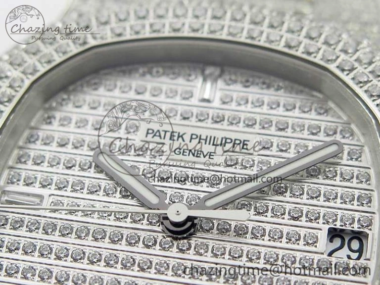 Nautilus 5719 1G PPF 1:1 Best Edition Full Diamonds Dial and Bracelet 324CS (Free box)