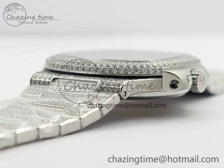 Nautilus 5719 1G PPF 1:1 Best Edition Full Diamonds Dial and Bracelet 324CS (Free box)
