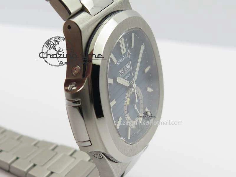 Nautilus 5726 Complicated SS Blue Textured Dial On SS Bracelet A324