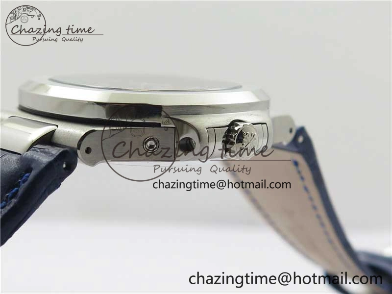 Nautilus 5726 Complicated SS GRF 1:1 Best Edition Blue Textured Dial on Blue Leather Strap A324 V3
