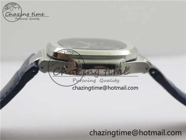 Nautilus 5726 Complicated SS GRF 1:1 Best Edition Blue Textured Dial on Blue Leather Strap A324 V3