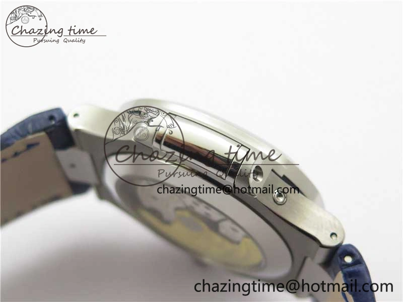 Nautilus 5726 Complicated SS GRF 1:1 Best Edition Blue Textured Dial on Blue Leather Strap A324 V3