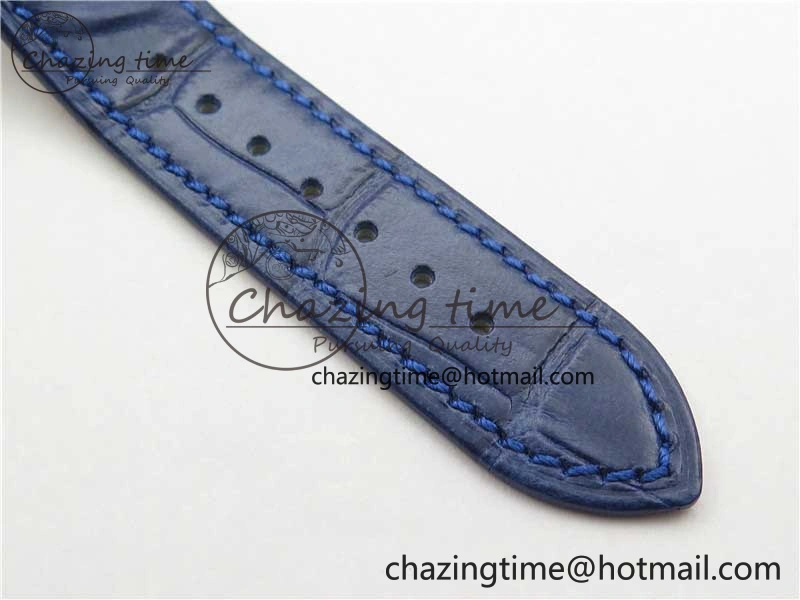 Nautilus 5726 Complicated SS GRF 1:1 Best Edition Blue Textured Dial on Blue Leather Strap A324 V3