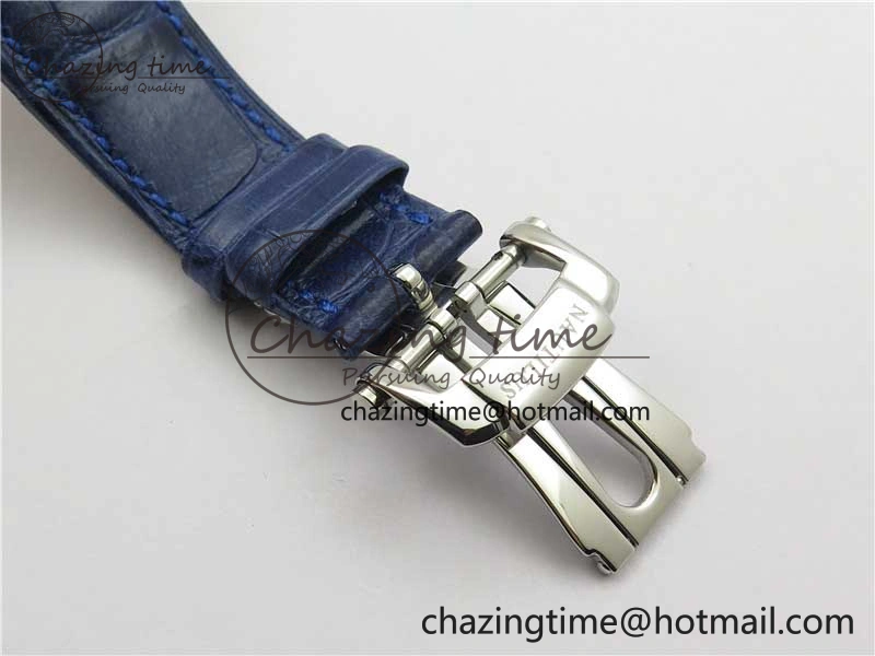Nautilus 5726 Complicated SS GRF 1:1 Best Edition Blue Textured Dial on Blue Leather Strap A324 V3