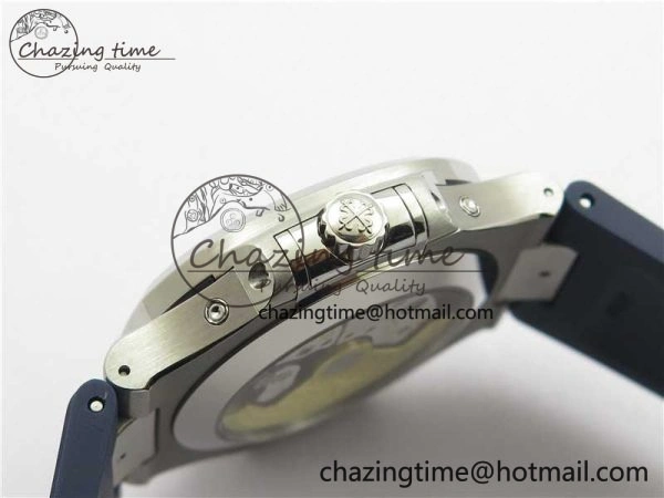 Nautilus 5726 Complicated SS GRF 1:1 Best Edition Blue Textured Dial on Blue Rubber Strap A324 V3