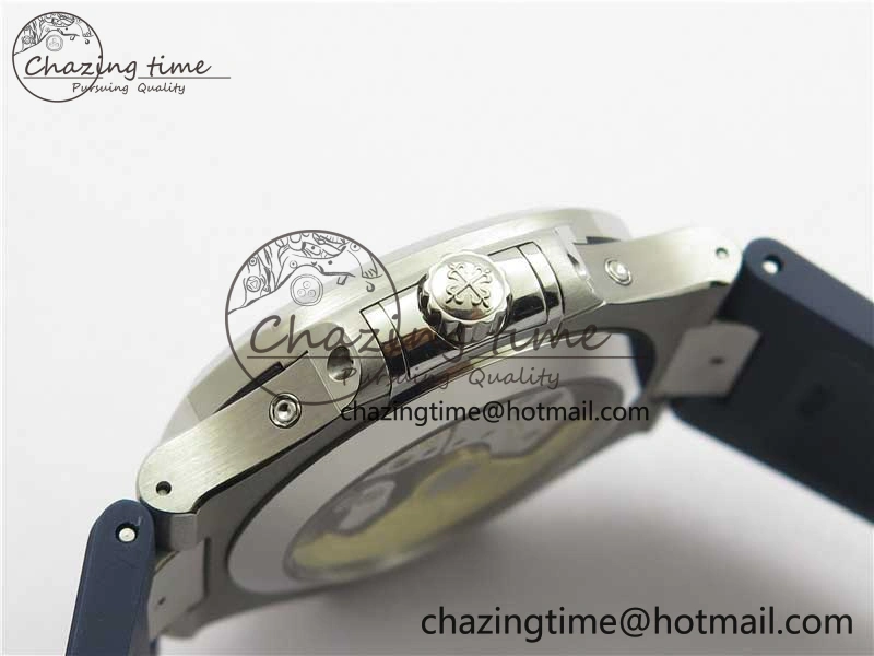 Nautilus 5726 Complicated SS GRF 1:1 Best Edition Blue Textured Dial on Blue Rubber Strap A324 V3