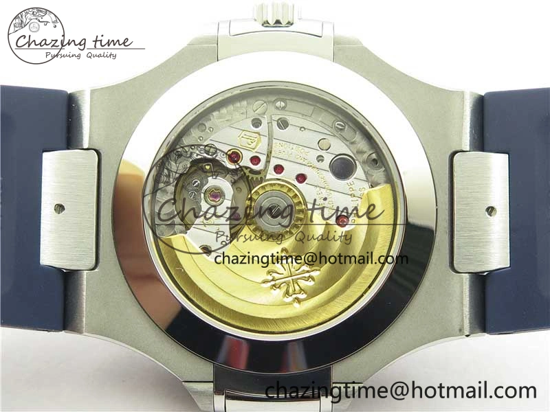 Nautilus 5726 Complicated SS GRF 1:1 Best Edition Blue Textured Dial on Blue Rubber Strap A324 V3