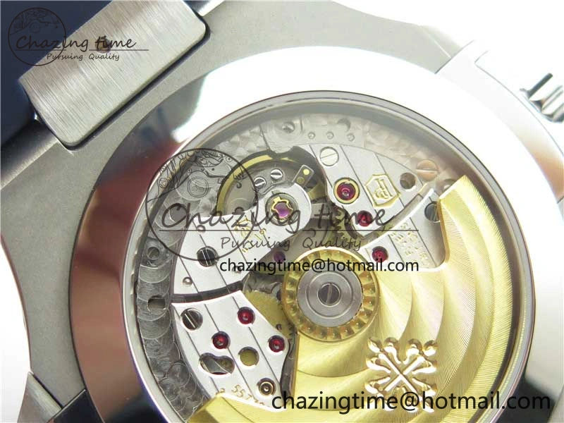 Nautilus 5726 Complicated SS GRF 1:1 Best Edition Blue Textured Dial on Blue Rubber Strap A324 V3