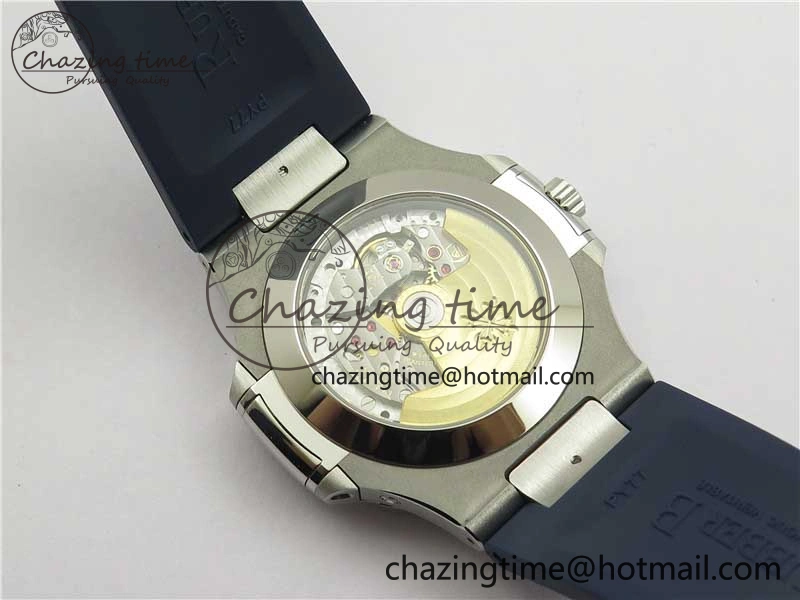 Nautilus 5726 Complicated SS GRF 1:1 Best Edition Blue Textured Dial on Blue Rubber Strap A324 V3