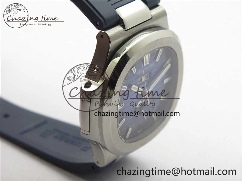Nautilus 5726 Complicated SS GRF 1:1 Best Edition Blue Textured Dial on Blue Rubber Strap A324 V3