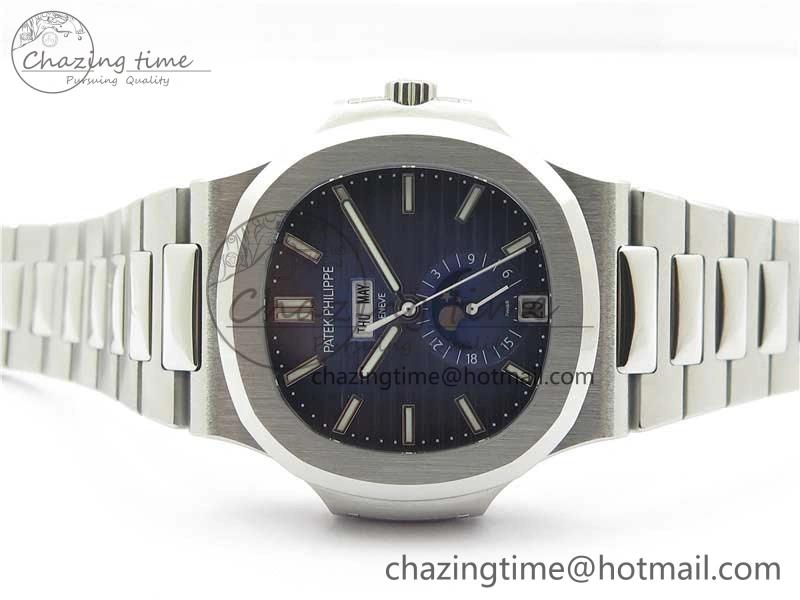 Nautilus 5726 Complicated SS GRF 1:1 Best Edition Blue Textured Dial on SS Bracelet A324 V3
