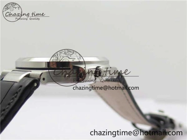 Nautilus 5726 Complicated SS GRF 1:1 Best Edition White Textured Dial on Black Leather Strap A324 V3