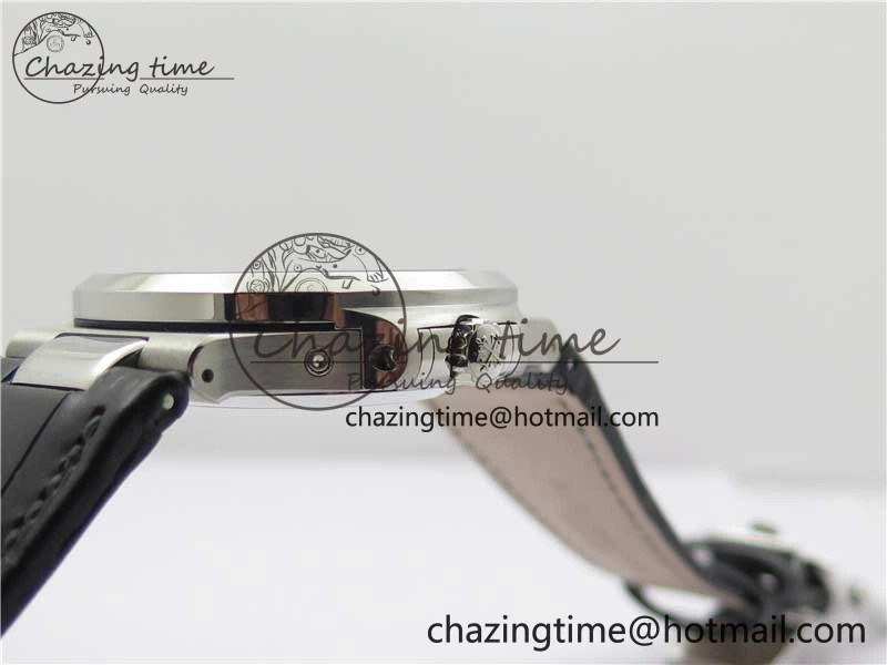 Nautilus 5726 Complicated SS GRF 1:1 Best Edition White Textured Dial on Black Leather Strap A324 V3