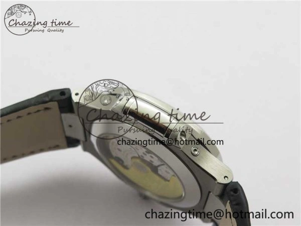 Nautilus 5726 Complicated SS GRF 1:1 Best Edition White Textured Dial on Black Leather Strap A324 V3