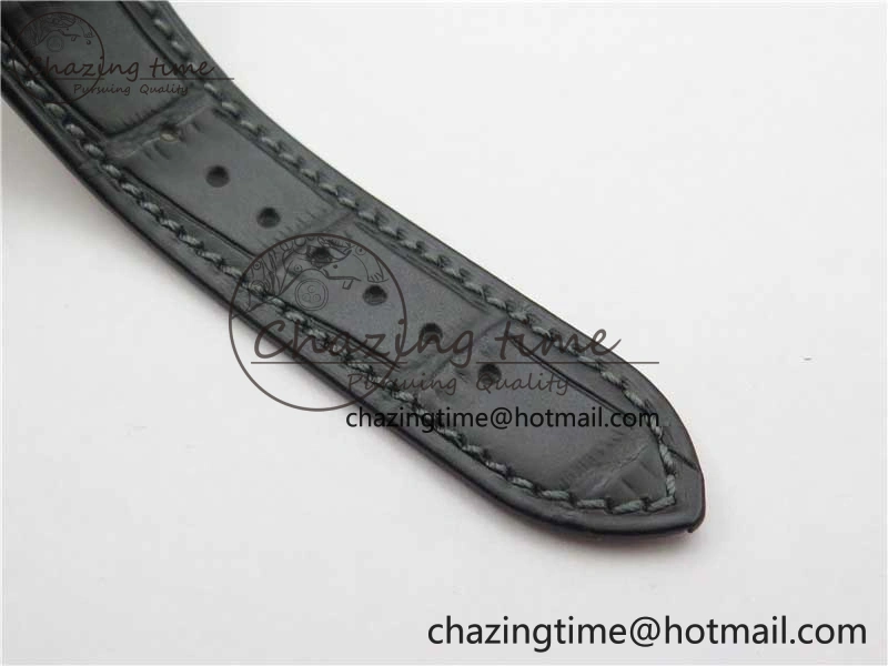 Nautilus 5726 Complicated SS GRF 1:1 Best Edition White Textured Dial on Black Leather Strap A324 V3