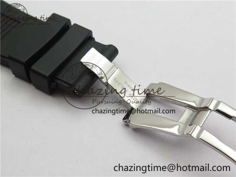 Nautilus 5726 Complicated SS GRF 1:1 Best Edition White Textured Dial on Black Rubber Strap A324 V3