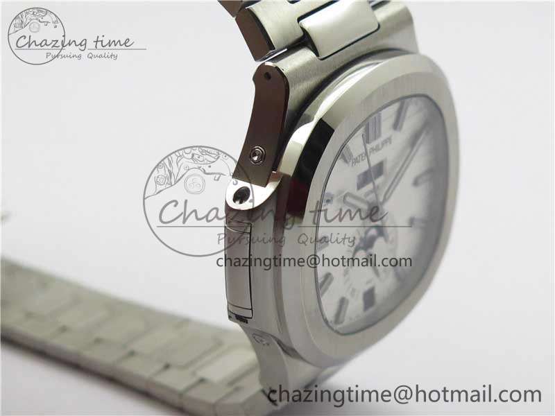 Nautilus 5726 Complicated SS GRF 1:1 Best Edition White Textured Dial on SS Bracelet A324 V3