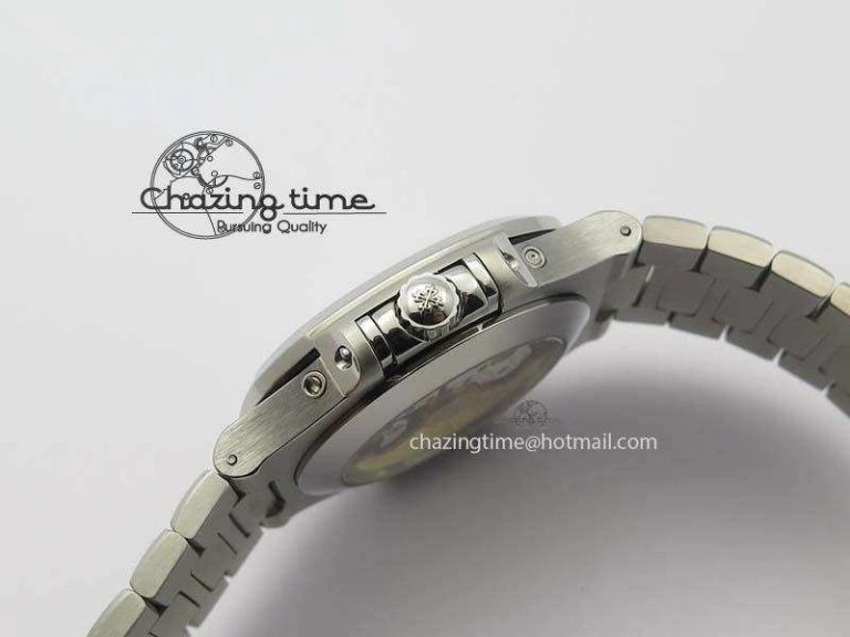 Nautilus 5726 Complicated SS Gray Textured Dial On SS Bracelet A324