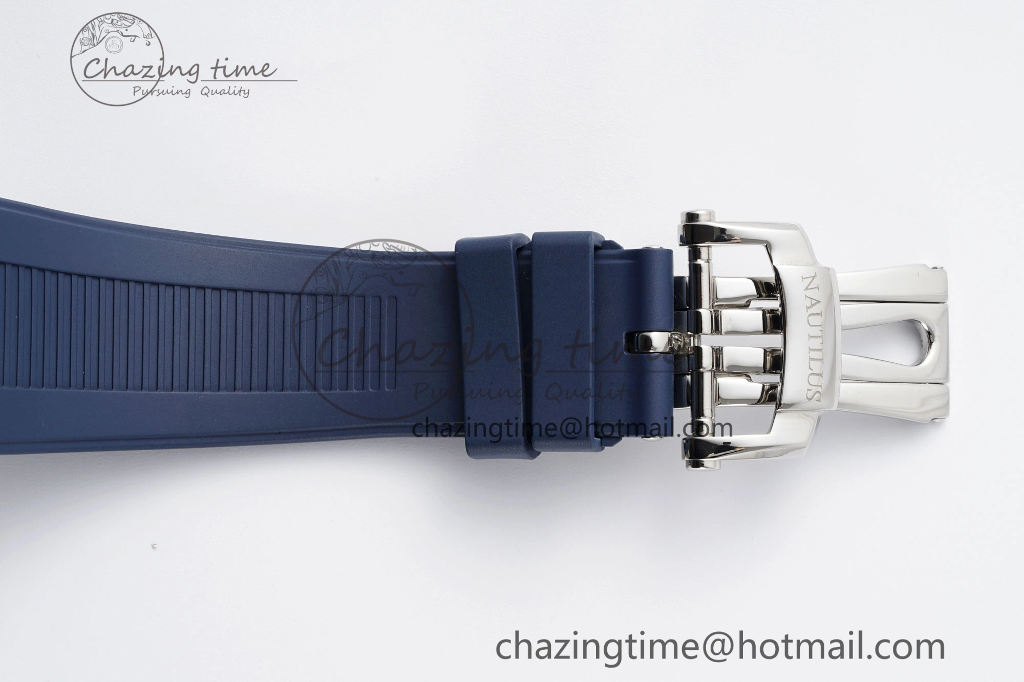 Nautilus 5726 Complicated SS PPF 1:1 Best Edition Blue Textured Dial on Blue Rubber Strap A324