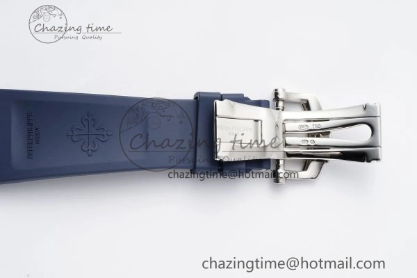Nautilus 5726 Complicated SS PPF 1:1 Best Edition Blue Textured Dial on Blue Rubber Strap A324