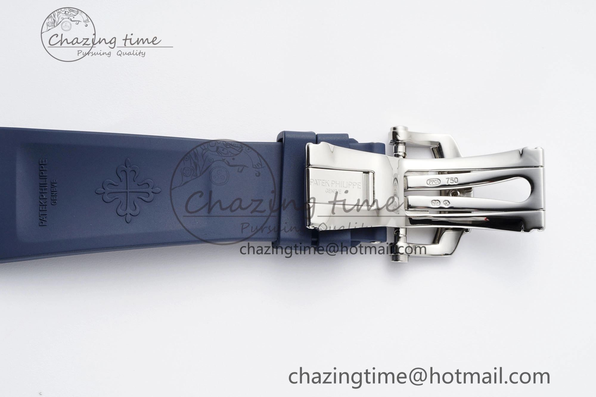 Nautilus 5726 Complicated SS PPF 1:1 Best Edition Blue Textured Dial on Blue Rubber Strap A324