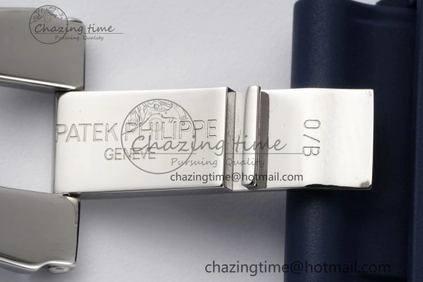 Nautilus 5726 Complicated SS PPF 1:1 Best Edition Blue Textured Dial on Blue Rubber Strap A324