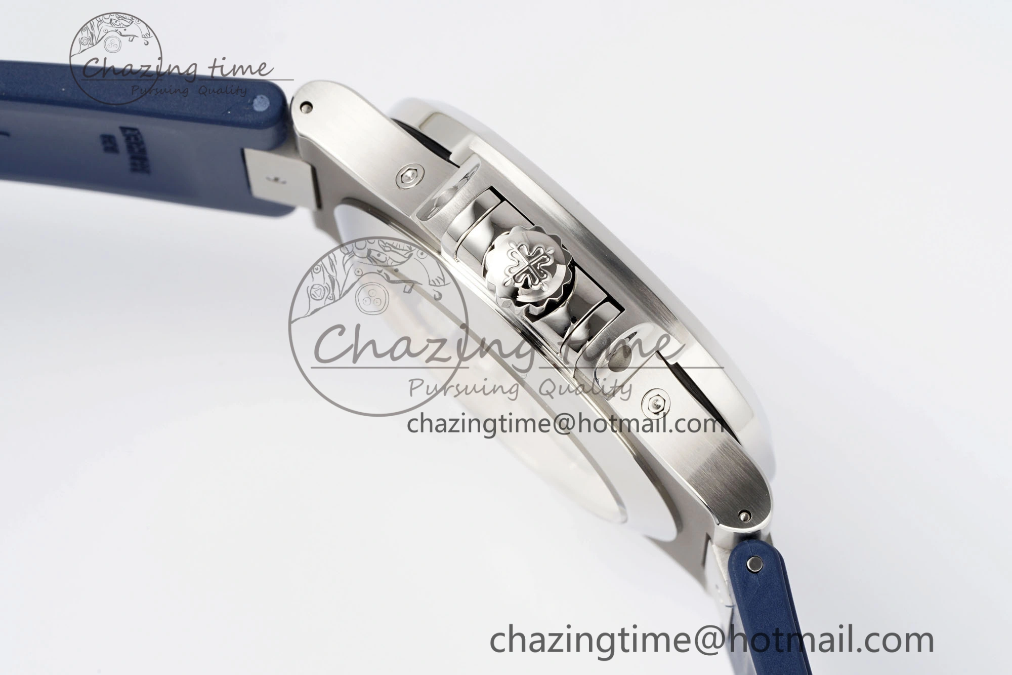 Nautilus 5726 Complicated SS PPF 1:1 Best Edition Blue Textured Dial on Blue Rubber Strap A324