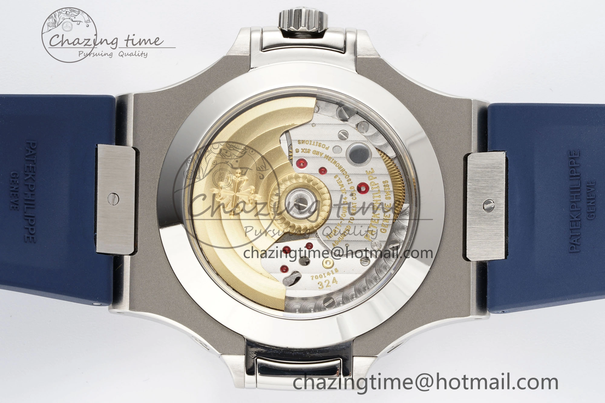 Nautilus 5726 Complicated SS PPF 1:1 Best Edition Blue Textured Dial on Blue Rubber Strap A324