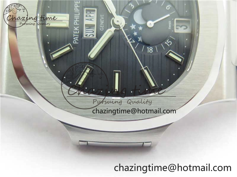 Nautilus 5726 Full Function SS PPF 1:1 Best Edition Blue Dial on SS Bracelet A324