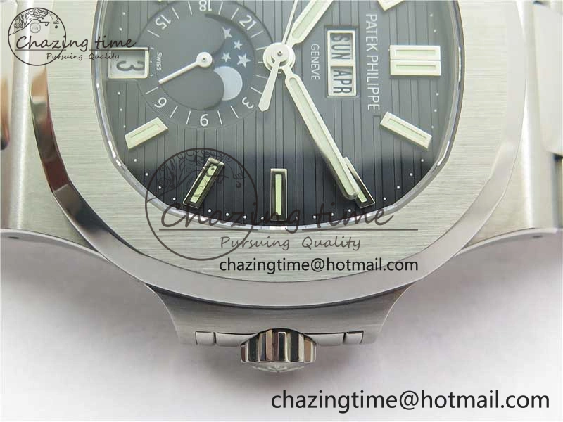 Nautilus 5726 Full Function SS PPF 1:1 Best Edition Blue Dial on SS Bracelet A324