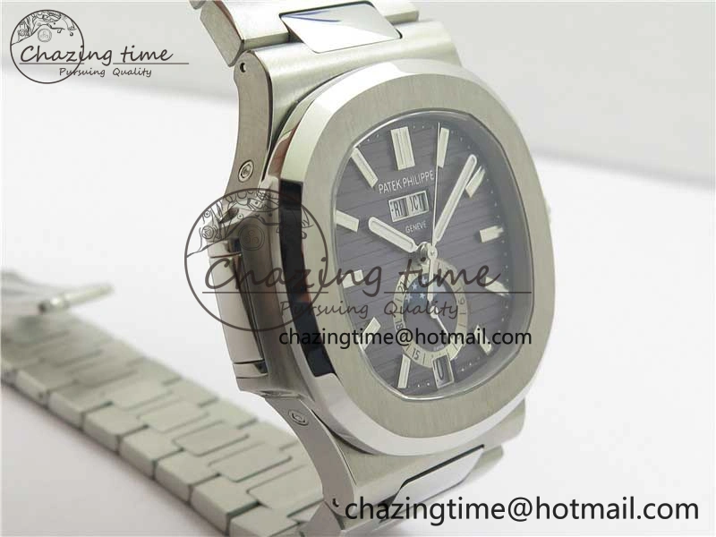 Nautilus 5726 Full Function SS PPF 1:1 Best Edition Gray Dial on SS Bracelet A324