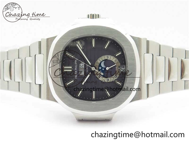Nautilus 5726 Full Function SS PPF 1:1 Best Edition Gray Dial on SS Bracelet A324