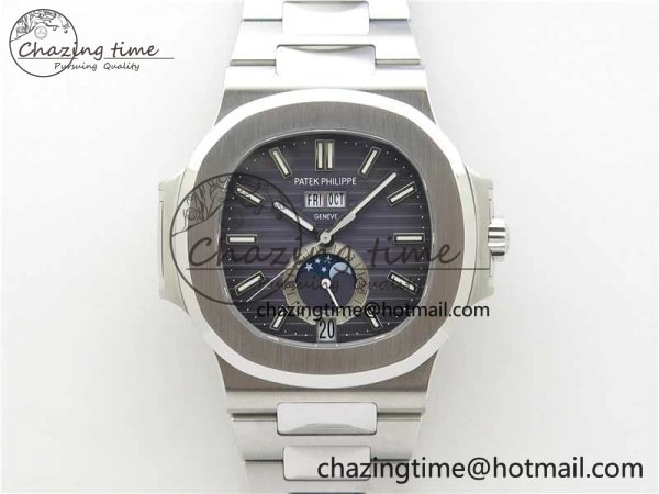 Nautilus 5726 Full Function SS PPF 1:1 Best Edition Gray Dial on SS Bracelet A324