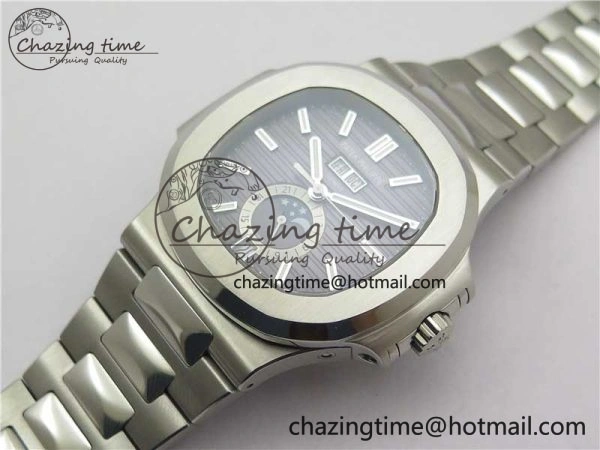 Nautilus 5726 Full Function SS PPF 1:1 Best Edition Gray Dial on SS Bracelet A324