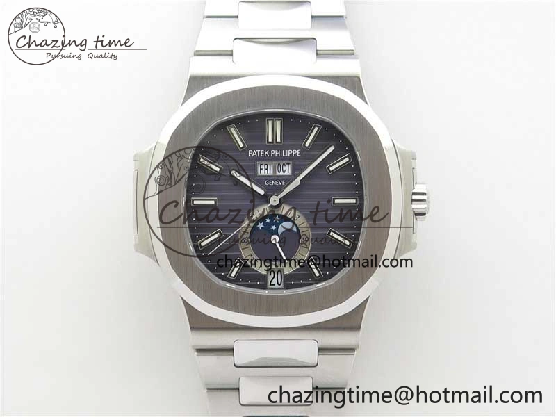 Nautilus 5726 Full Function SS PPF 1:1 Best Edition Gray Dial on SS Bracelet A324