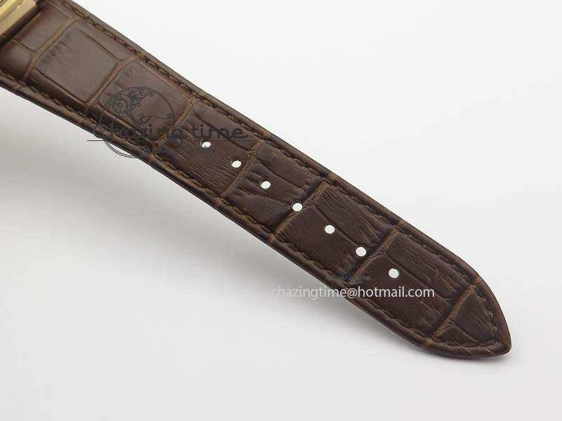 Nautilus 5726 Moonphase RG White Dial On Brown Leather Strap A324